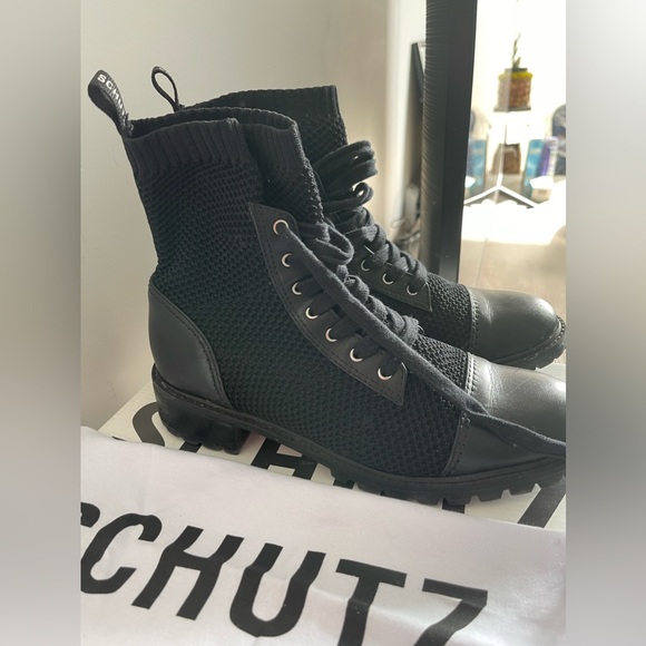 Schutz Aimee Printed Combat Boots in Size 8.5 - Picture 7 of 9